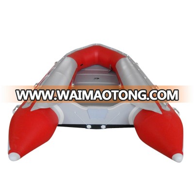 Plywood Floor Inflatable boat with outboard motor